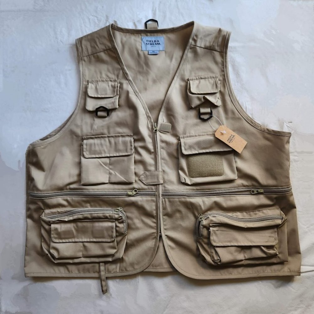 NEW Men's Fly Fishing Vest Size 2XL Extra Large hiking utility camping traveling